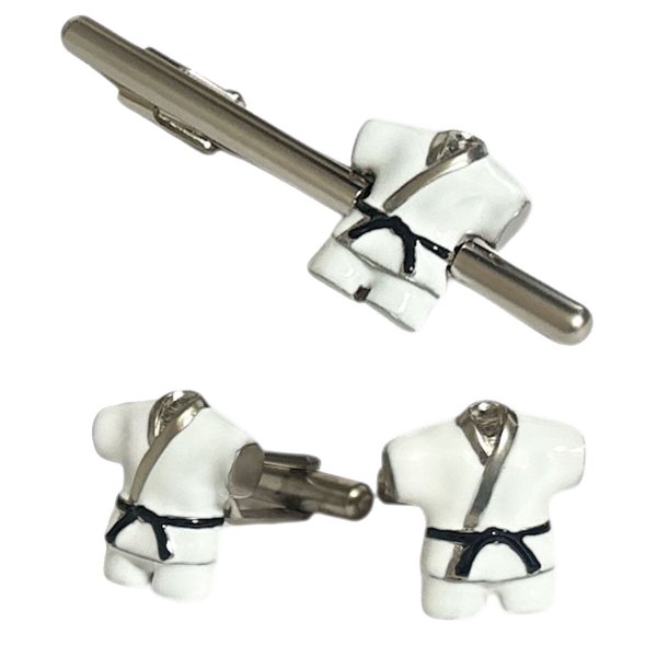 柔道着カフスボタン・ネクタイピンセット 画像1