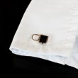 Babette Wasserman バベットワッサーマン ブラックレザー＆南京錠カフスボタン（カフリンクス） 画像4