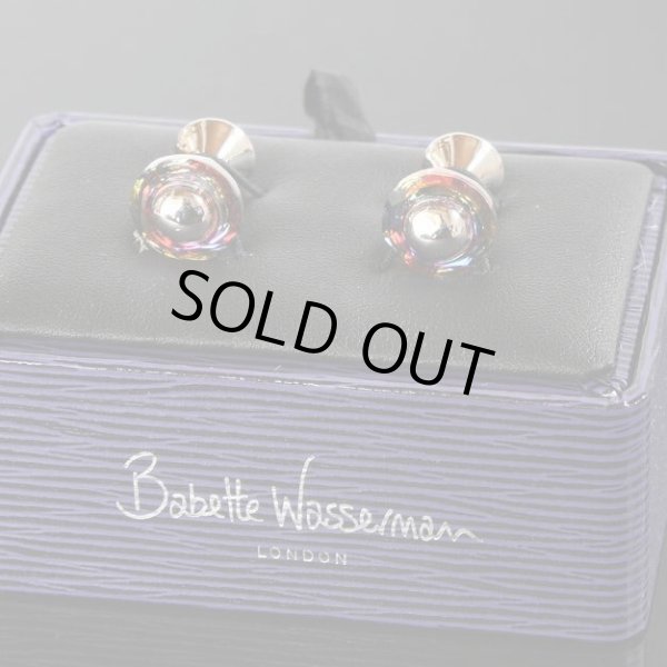 Babette Wasserman バベットワッサーマン ボルケーノクリスタル・ダンベルカフスボタン（カフリンクス） 画像2