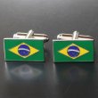 ブラジル国旗カフスボタン（カフリンクス） 画像2
