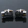 ブラック機関車カフスボタン（カフリンクス） 画像2