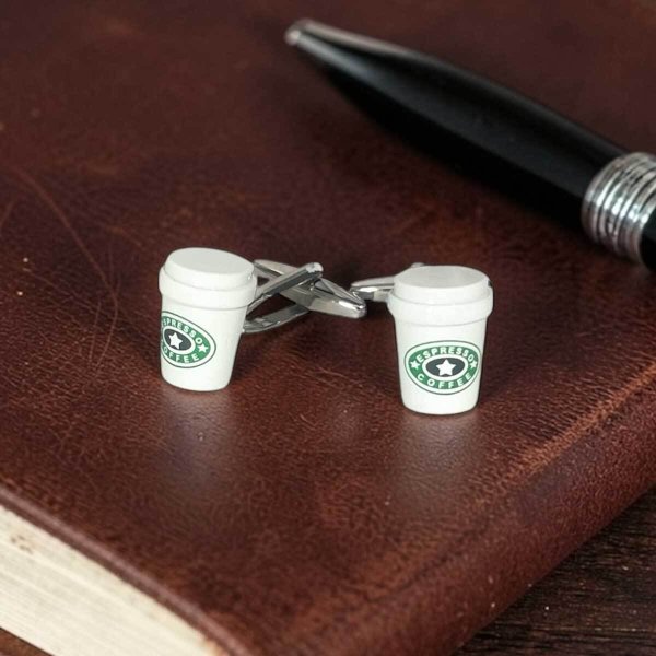 コーヒーカップカフスボタン（カフリンクス） 画像2