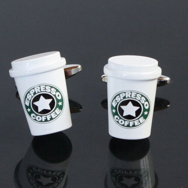 コーヒーカップカフスボタン（カフリンクス） 画像3