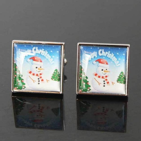 ハッピークリスマスカフスボタン（カフリンクス） 画像2