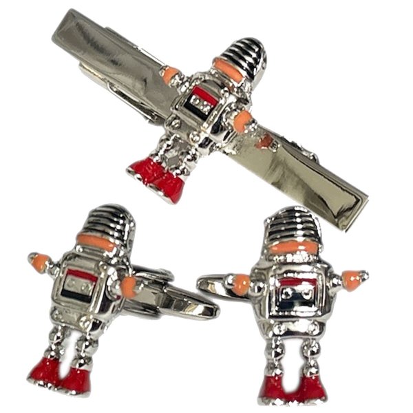 おもちゃのロボットカフス タイピンセット 画像1