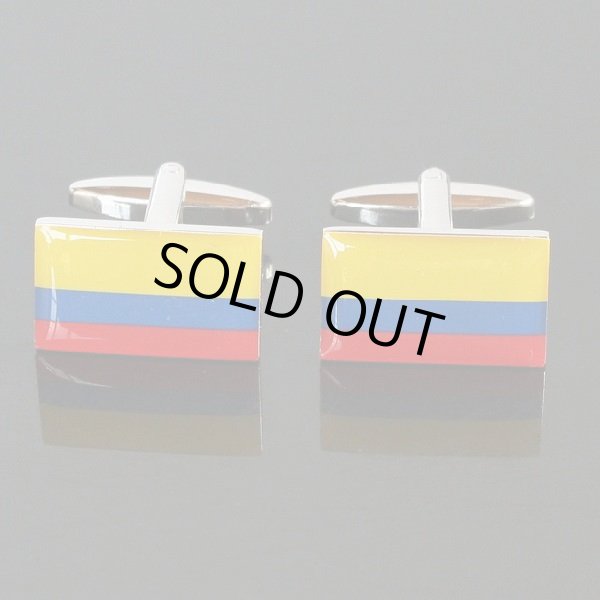 画像1: コロンビア国旗カフスボタン（カフリンクス） (1)