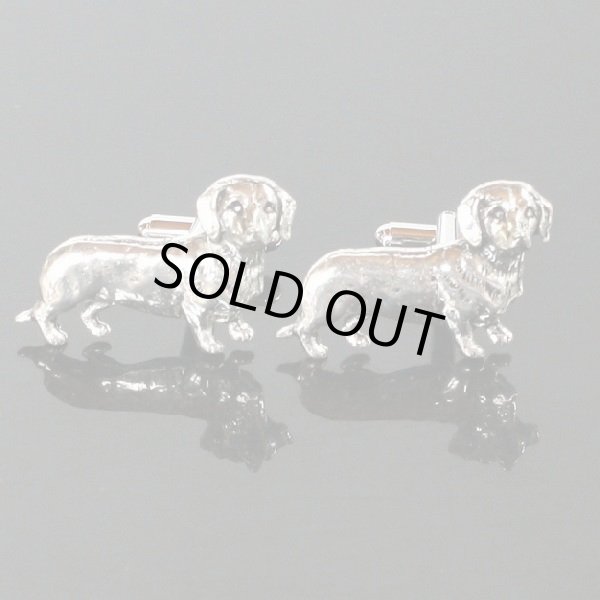 画像1: ダックスフンドカフスボタン（カフリンクス） (1)