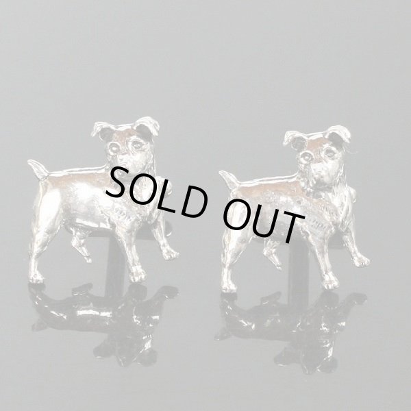 画像1: ジャックラッセルテリアカフスボタン（カフリンクス） (1)