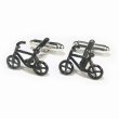 ブラック自転車カフスボタン（カフリンクス） 画像1