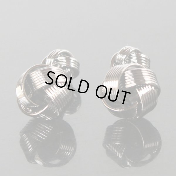 画像1: ガンメタＷノットカフスボタン（カフリンクス） (1)