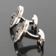シルバーラウンドメッシュカフスボタン（カフリンクス） 画像3