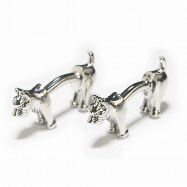 犬モチーフダブルエンドカフスボタン（カフリンクス） 画像1