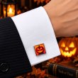 ハロウィンパンプキンスクエアーカフスボタン（カフリンクス） 画像5