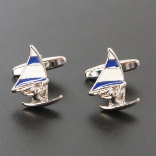 サファイアクリスタルカフスボタン（カフリンクス）