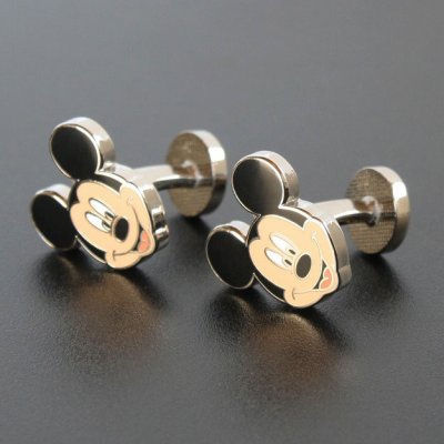 画像1: Disney ディズニー スマイルミッキーマウスカフスボタン（カフリンクス）