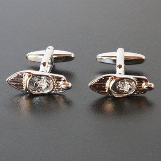 HERMES カフリンクス カジノエーストランプシルバーブルー トランプフォーエースカード・カフスボタン（カフリンクス）