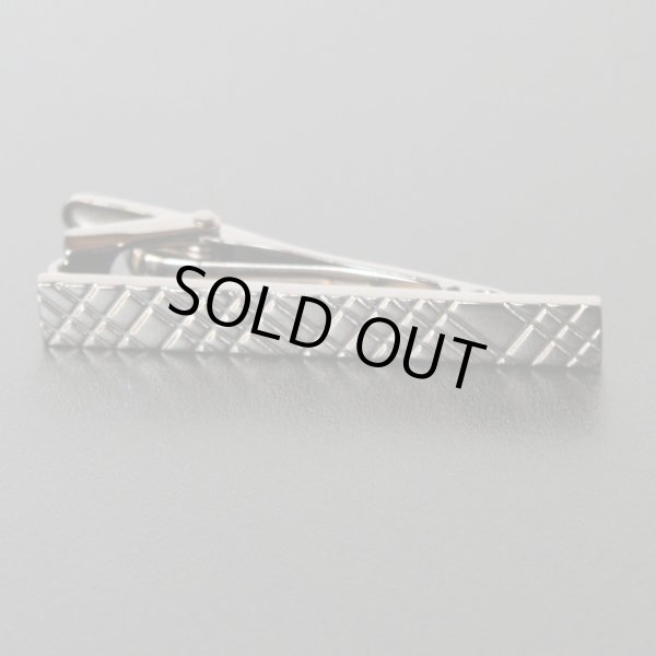 画像1: ガンメタチェックネクタイピン（タイバー） (1)