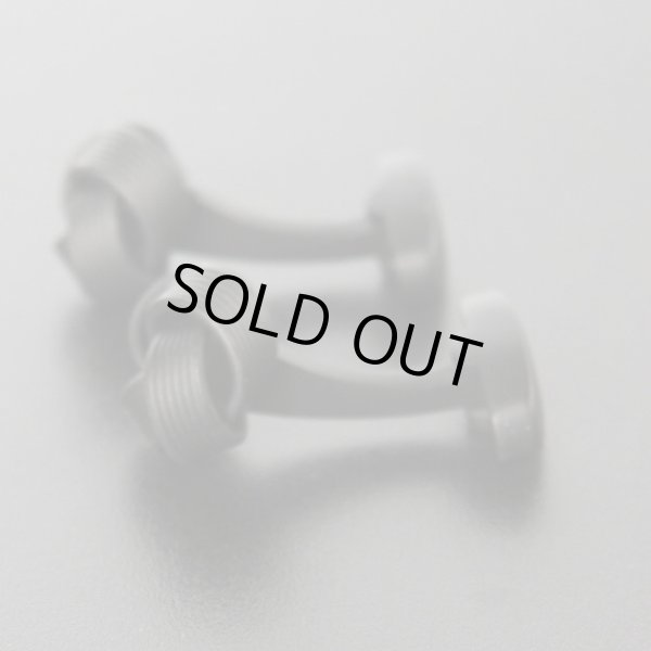 マットブラックノットカフスボタン（カフリンクス） 画像4