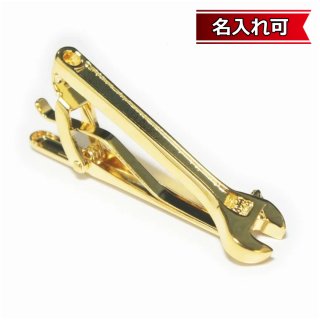 ゴールド＆ホワイトシェルネクタイピン【名入れ可】