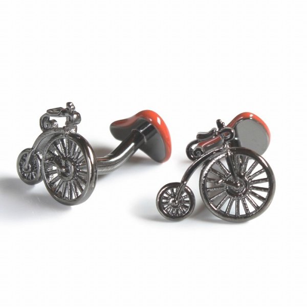 自転車＆サドルカフスボタン（カフリンクス） 画像1