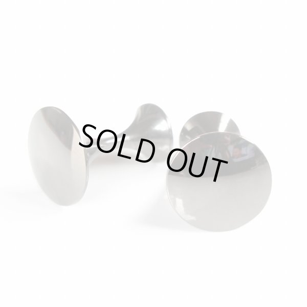 ガンメタラウンドコアカフスボタンボタン（カフリンクス） 画像1