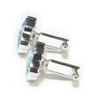フラワーカットアクアクリスタルカフスボタン 画像4