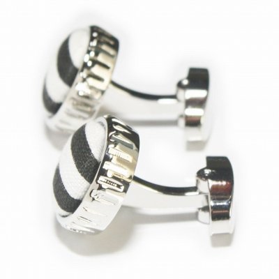 画像2: モノトーンストライプカフスボタン