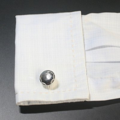 画像3: ラウンドシャイニーカットカフスボタン