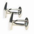 ピンクゴールド シルバーツートーンカフスボタン 画像3