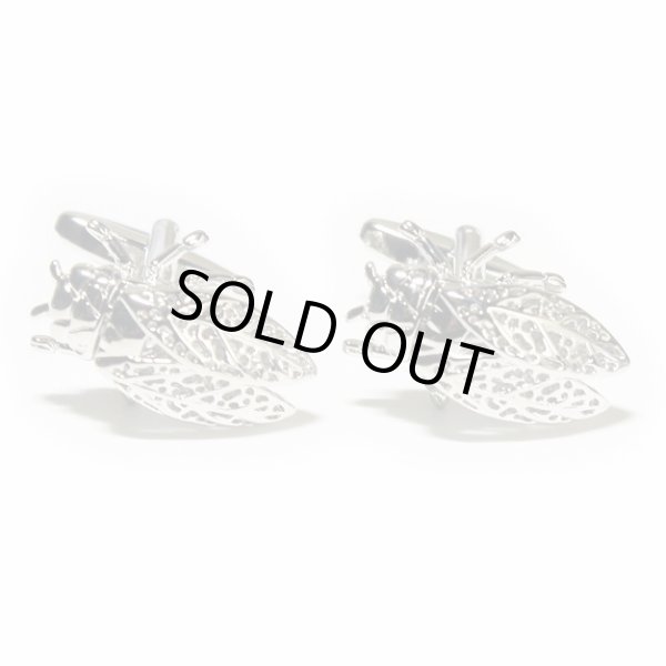 画像1: セミモチーフカフスボタン (1)