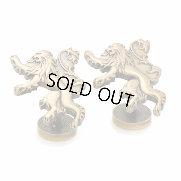 画像1: Game of Thrones ゲームオブスローンズ ラニスターライオンカフスボタン (1)