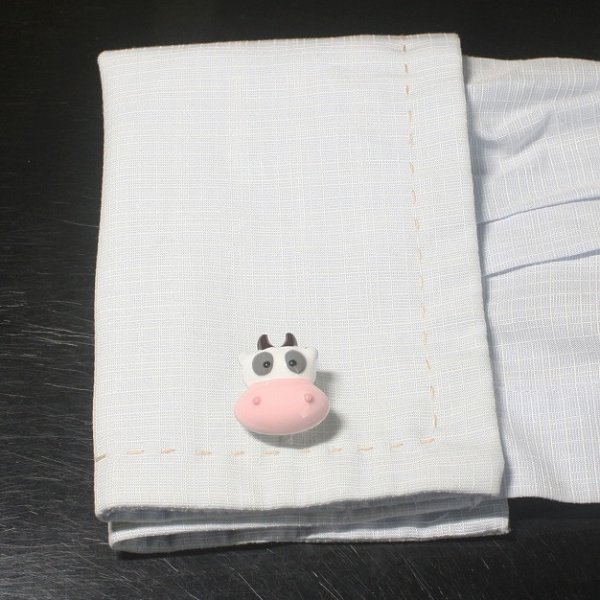 乳牛カフスボタン 画像4