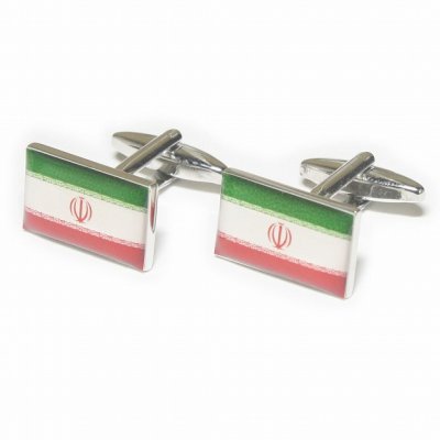 画像1: イラン国旗カフスボタン・カフリンクス