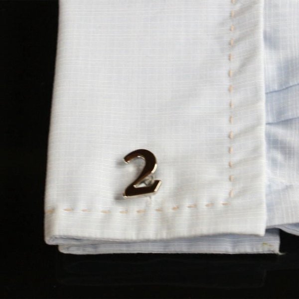 数字の2カフスボタン・カフリンクス（バラ売り） 画像4