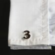 数字の3カフスボタン・カフリンクス（バラ売り） 画像4