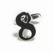 数字の8カフスボタン・カフリンクス（バラ売り） 画像1