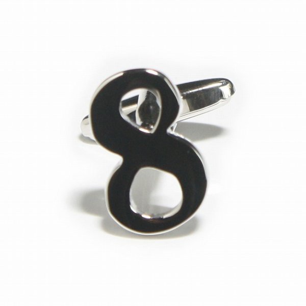 数字の8カフスボタン・カフリンクス（バラ売り） 画像1