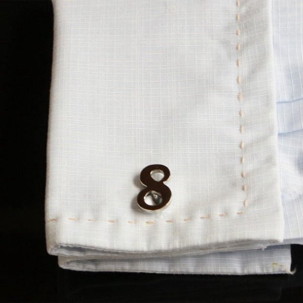 数字の8カフスボタン・カフリンクス（バラ売り） 画像4