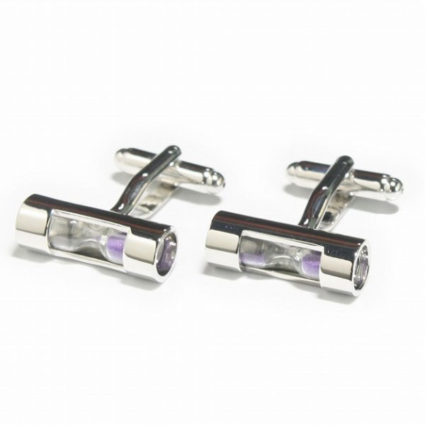 バイオレット砂時計カフスボタン（カフリンクス） 画像1