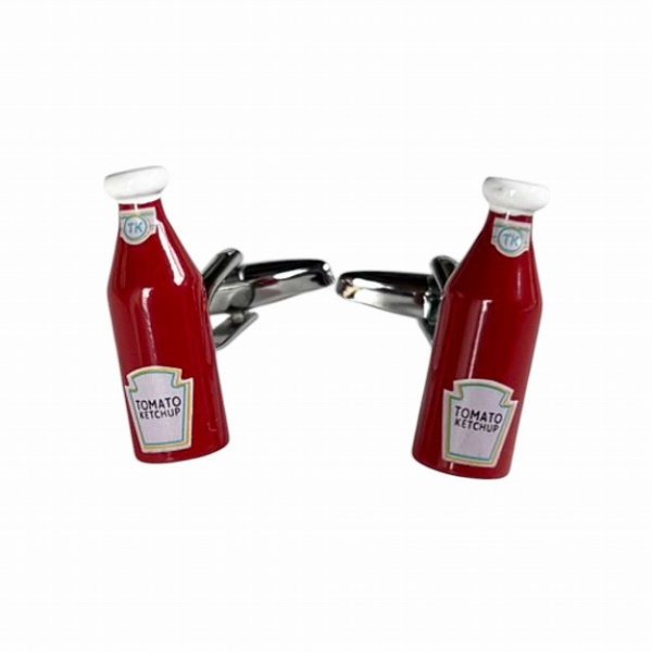 ケチャップボトルカフスボタン（カフリンクス） 画像1