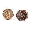 ピンクゴールド英国1ペニー硬貨カフスボタン 画像5