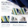 ブルーストライプ カフスボタン 画像3