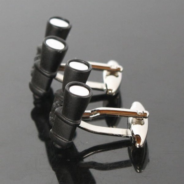 双眼鏡カフスボタン（カフリンクス） 画像3