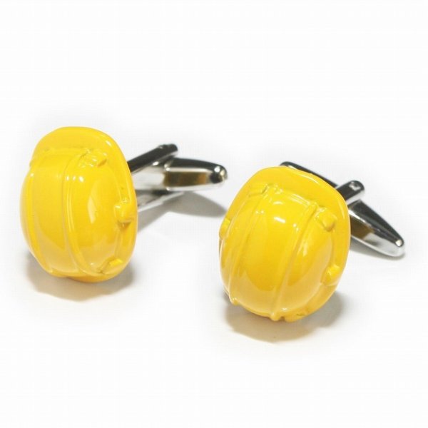 セーフティヘルメットカフスボタン（カフリンクス） 画像1