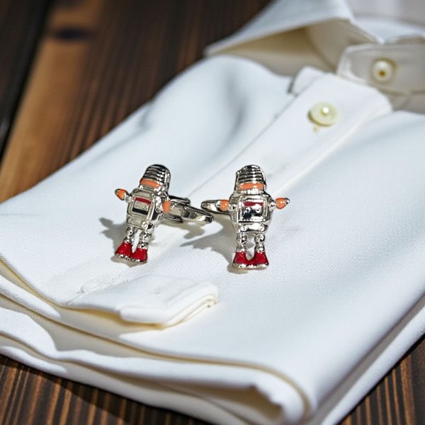 おもちゃのロボットカフスボタン（カフリンクス） 画像2