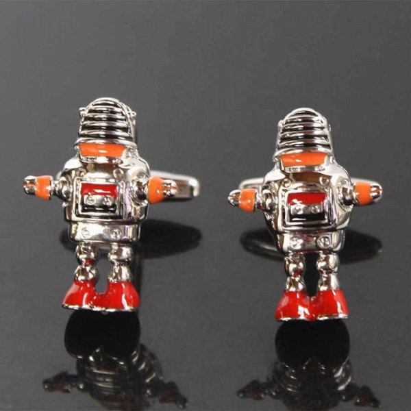 おもちゃのロボットカフスボタン（カフリンクス） 画像3