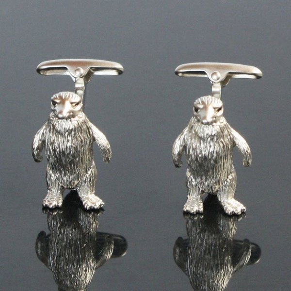 シルバーペンギンカフスボタン（カフリンクス） 画像2