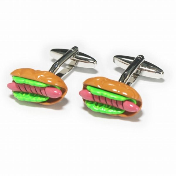 ホットドックカフスボタン（カフリンクス） 画像1