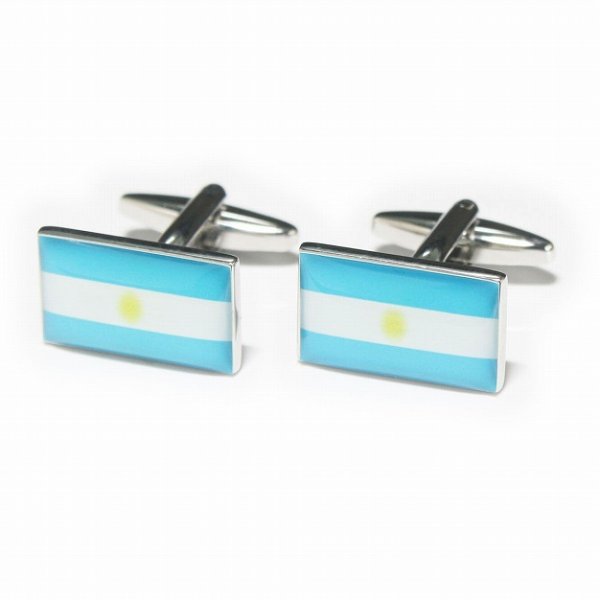 アルゼンチン国旗カフスボタン（カフリンクス） 画像1