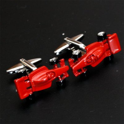 画像1: Ｆ1カー・レッドカフスボタン（カフリンクス）